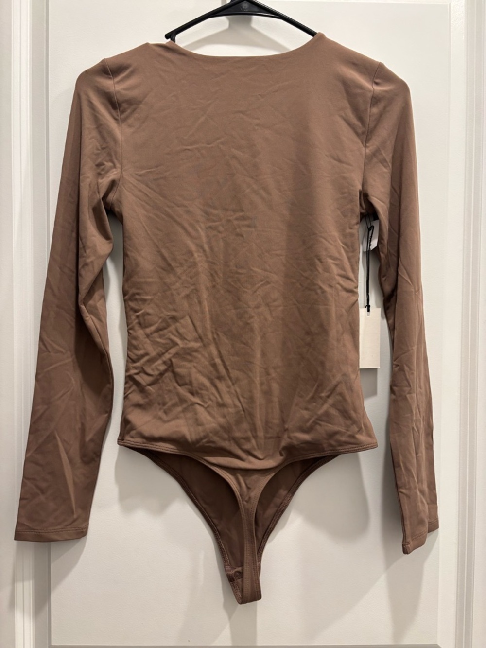 Babaton Long-Sleeve Brown Bodysuit NEW Medium - Picture 4 of 4